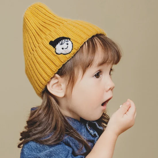 Winter Beanie Baby Kids Wool Knitted Hat for Children