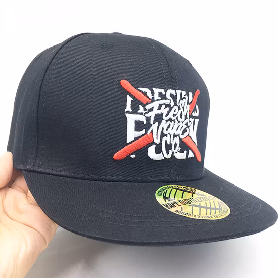 Embroidery Snapback Hat with Mesh Flat Peak Baseball Cap 6 Panel Cotton Hip Hop Customized Fashion Sports Caps Hats