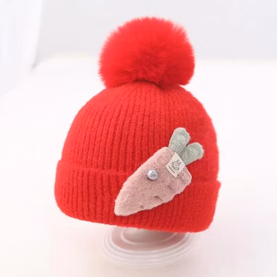 Winter Beanie Baby Kids Wool Knitted Hat for Children